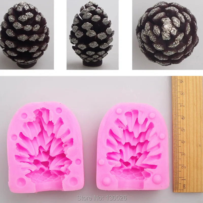 Новые сосновые шишки помадные формы Шоколадные свечи DIY украшения торта инструменты 3D Силиконовая Матрица для штампования мыла Жаростойкие формы кухонные аксессуары
