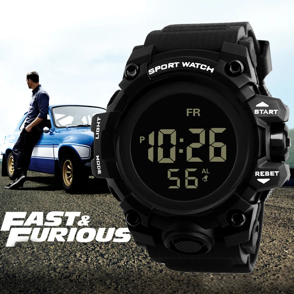 

HONHX Luxury Men Analog Digital Military Army Sport Silicone Strap LED Waterproof Wrist Watch 2018 Relogio Masculino erkek saat