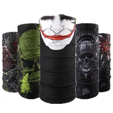 Серия шарфов с черепами, различные маски на половину лица, повязка на голову для Хэллоуина, бандана, головной убор для велосипеда, головной шарф для сноуборда, головной платок