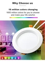 ZLL LED downlight ZIGBEE link light 6W 9W 12W AC100-240V rgb+cct WW/CW led LIGHT Lamp zigbee downlight APP work with Amazon Ecoh