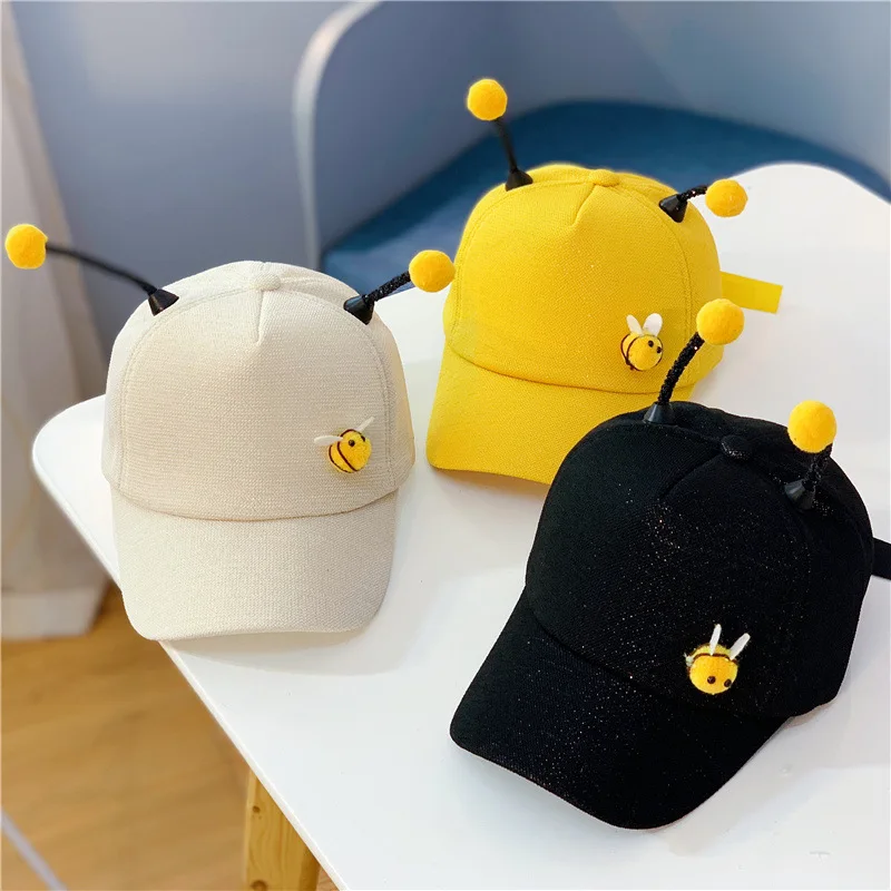 

ZSIIBO Children's Duck tongue baseball Hat 2019 New Mesh travel sun hat Bee Cute Kids Hat Girl Boy Costume Cartoon WGTMZ01