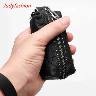 JudyFashion Handmade First layer cowhide leather unisex tiny coin bag business lady waist large capacity money holder wallet | Багаж и