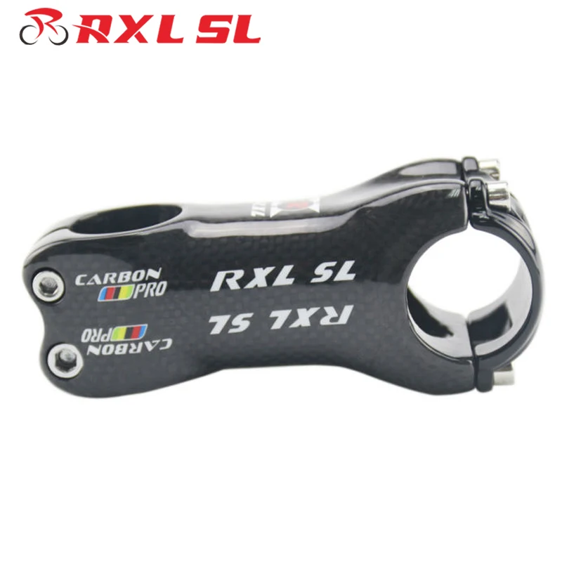 Hastes de Fibra de Carbono Rxl sl Carbono Stem 31.8mm 6 e 17 Graus Estrada e mtb 3 k Gloss Peças da Bicicleta 70 e 80 e 90 e 100 e 110 e 120 e 130 Stem Bicicleta