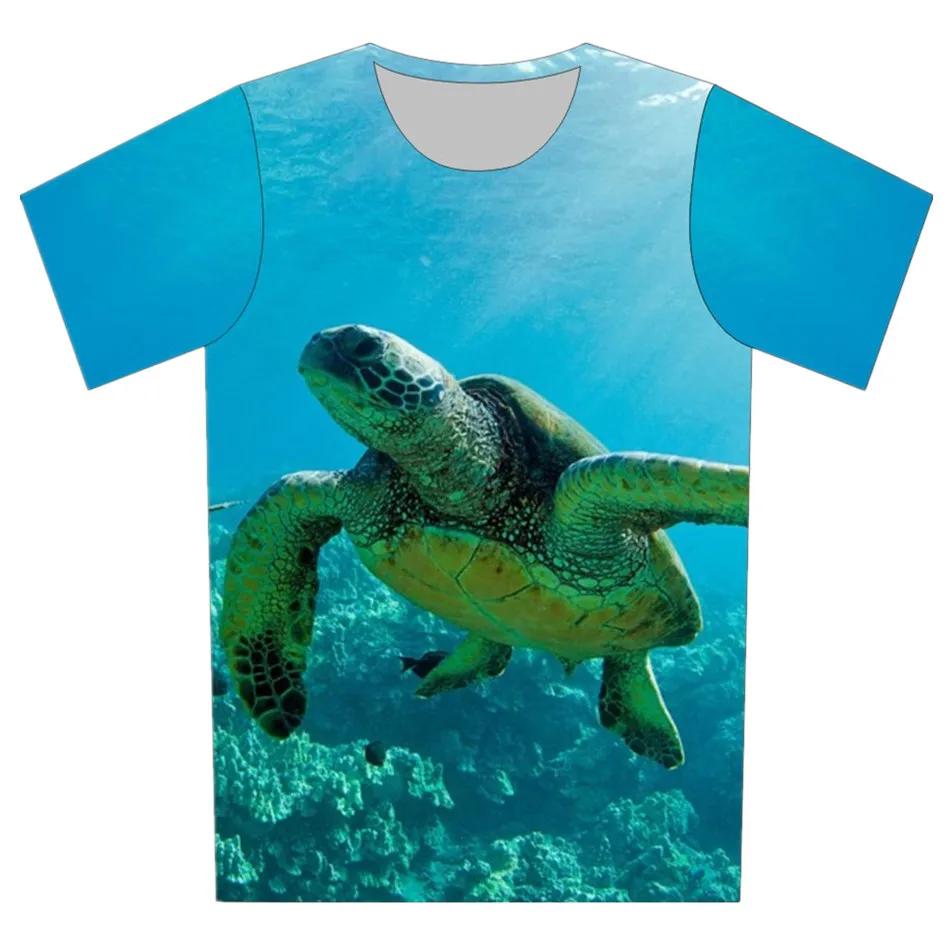 Детская футболка От 4 до 20 лет мальчиков и девочек, футболка с объемным принтом «космическая Галактика», «Морская Акула», «рыба», «Морская Черепаха», «Дельфин», детские футболки с изображением животных