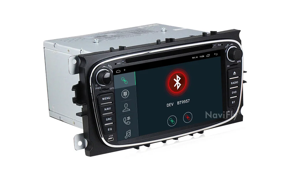 Cheap NaviFly 2 Din Android 9.1 AutoRadio GPS navigation for FORD/Focus/S-MAX/Mondeo/C-MAX/Galaxy 2G+32G 7808IC WIFI FM RDS USB MAP 16