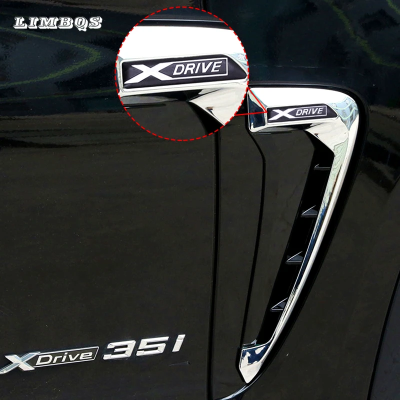 ABS Car Front Fender Side Air Vent Cover Trim For BMW general 1 2 3 4 5 6 Series X1 X2 X3 X4 X5 X6 Shark Gills 3D decoratation