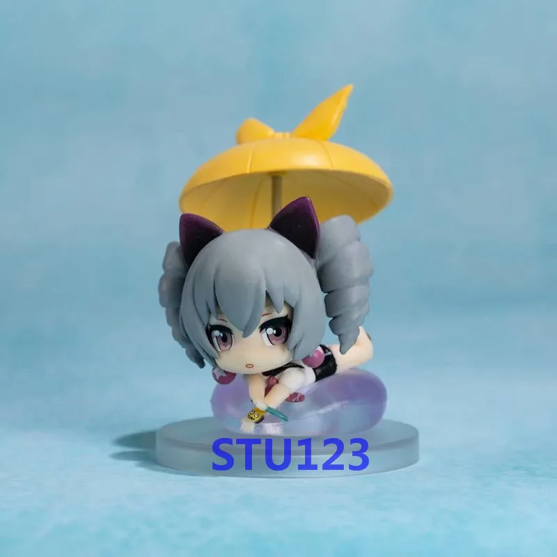 

3Pcs/Set Honkai Impact 3 Kiana Kaslana Raiden Mei Bronya Zaychik Summer swimsuit Q version of the box egg Model Toys 10cm N870