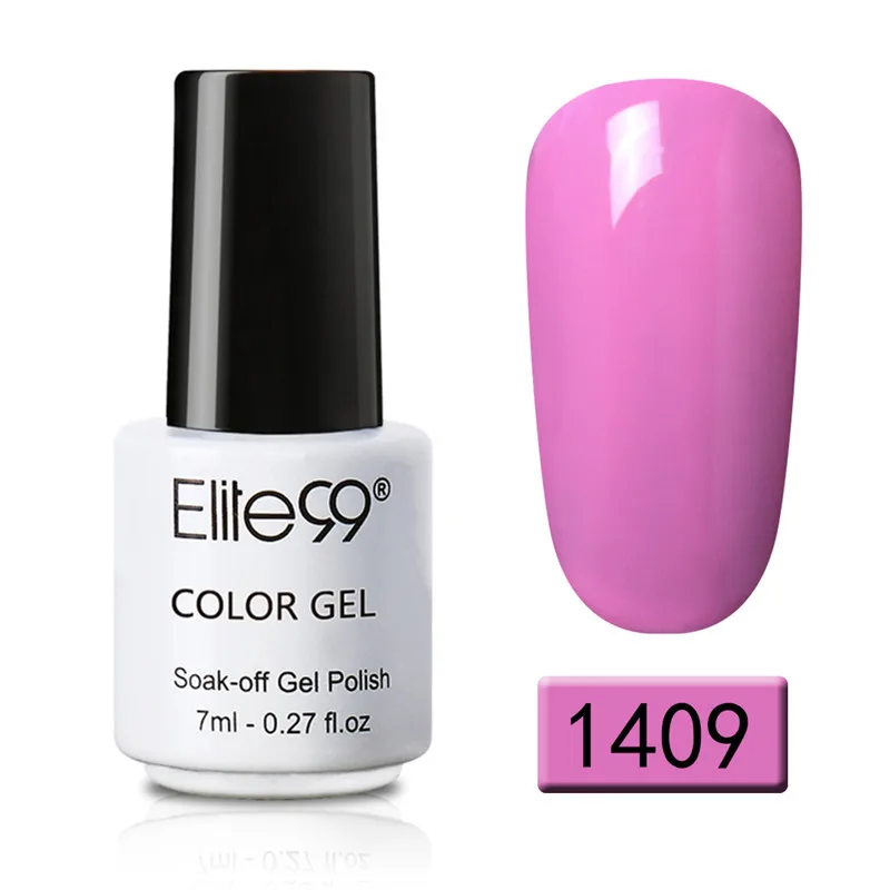 Elite99 7 мл Гель-лак для ногтей 58 цветов УФ-лак для Ногтей Стойкий лак для ногтей лучшие гели для дизайна ногтей - Цвет: 1409