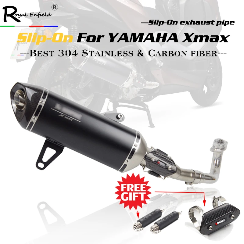 Buy Xmax 300 250 Slip On Exhaust Pipe Carbon Fiber