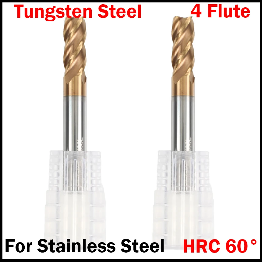 Вольфрамовая твердосплавная фреза HRC60 твердосплавный инструмент с 4 канавками