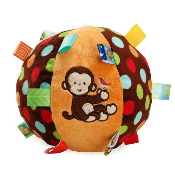 Yoooap Детский мягкий плюшевый шар Детская игрушка со звуком погремушки для младенца игрушка яркие цвета ползать мяч для младенцев