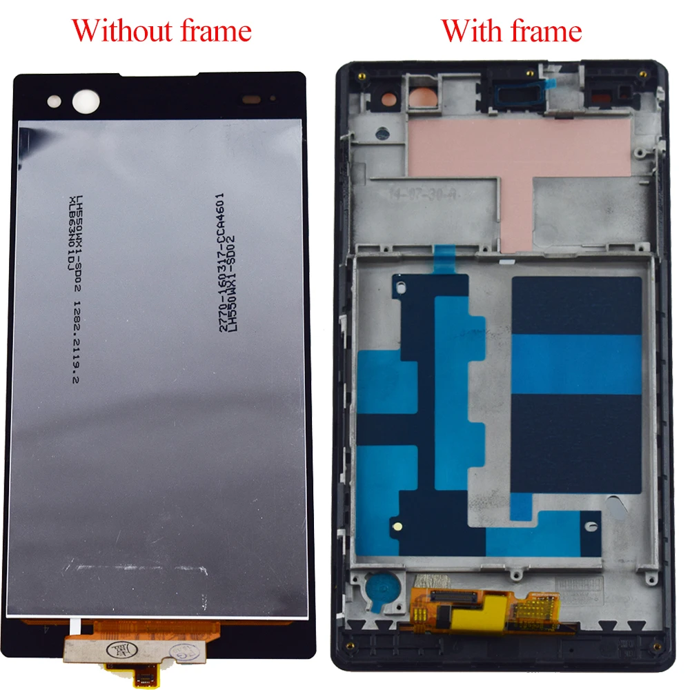Для SONY Xperia C3 D2533 D2502 сенсорный экран дигитайзер сенсорная стеклянная панель + ЖК