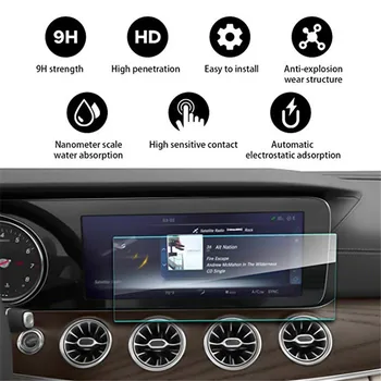 

Screen Protective Film for Mercedes Benz E Class 2018 Car GPS Navigation Tempered Glass Screen Protector Stick Car Accessories