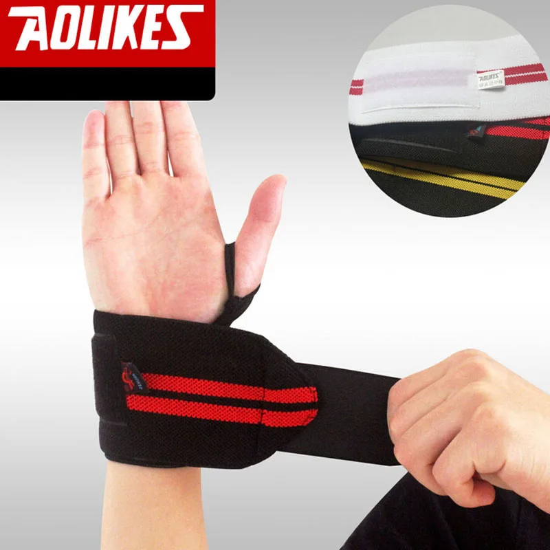 AOLIKES Weightlifting wristband sport Professional Training hand bands