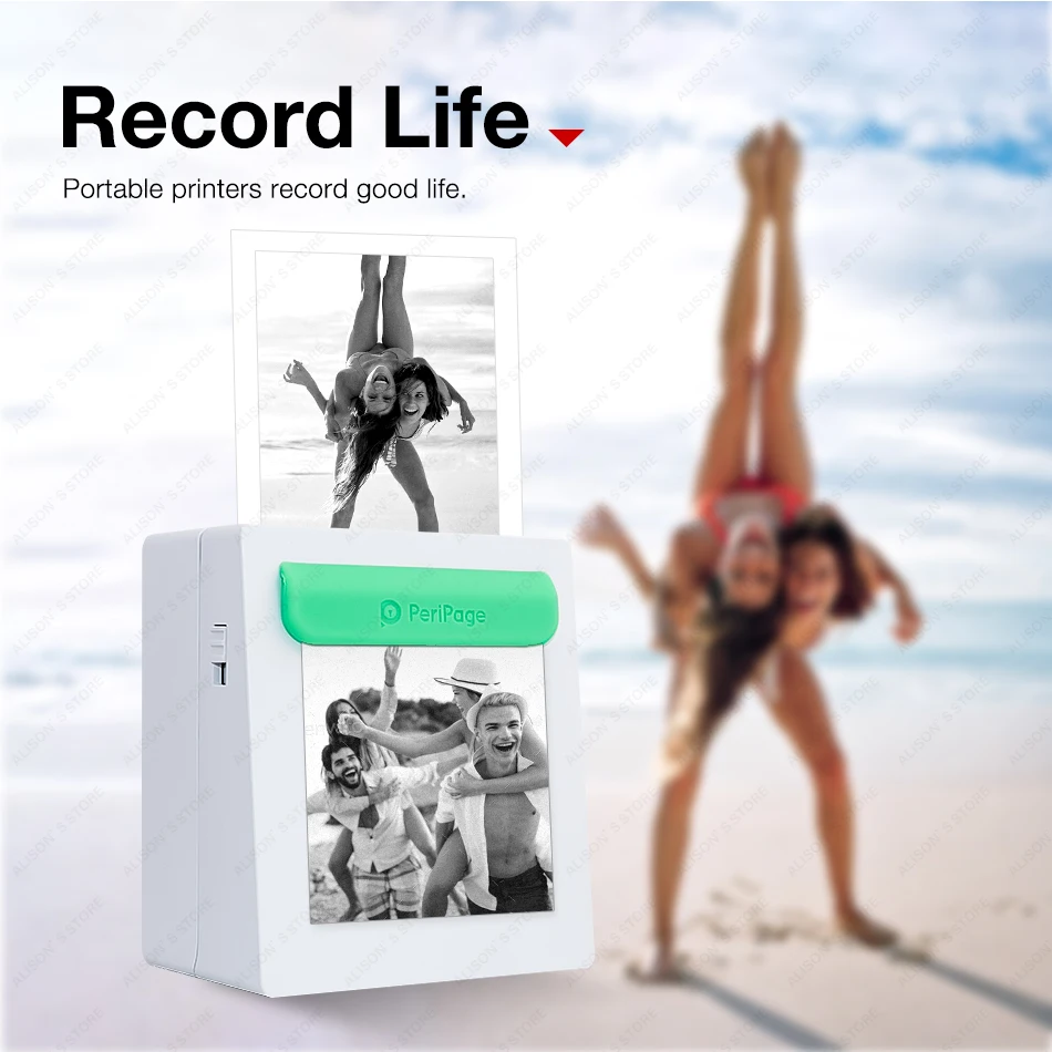 

Portable Thermal Bluetooth Printer Mini Wireless POS Thermal Picture Photo Printer for Android IOS Mobile Phone Kids Gifs