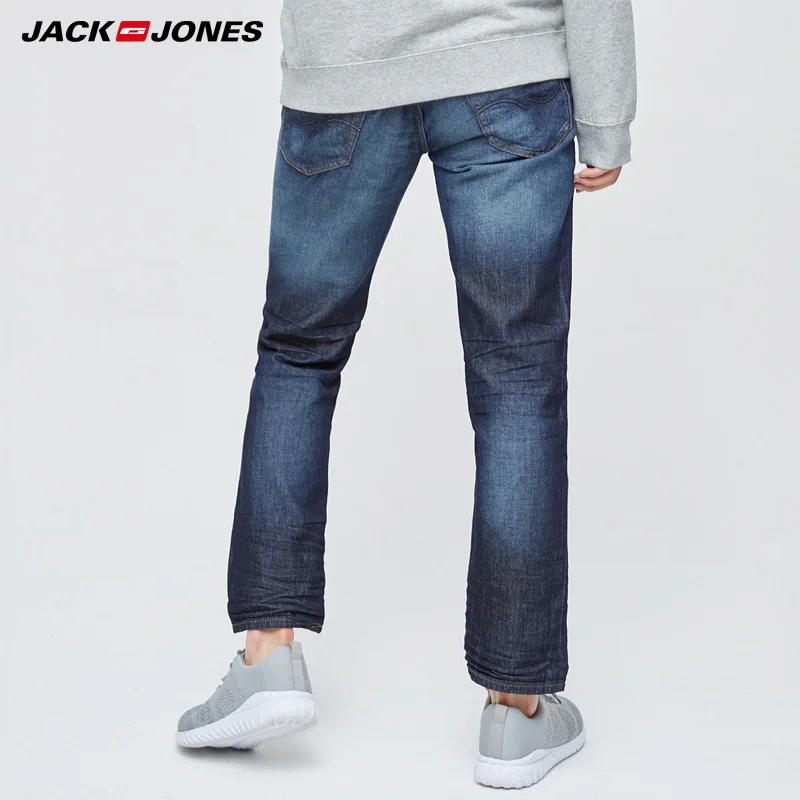 Jack&Jones Бренд Новинка Мужские Джинсы с Хлопка Брюки Джинсовые Нательный Фасон с Застёжками Хорошими Мужские одежды 217132558