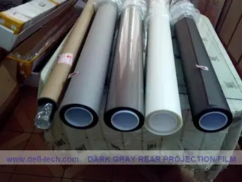 

DfLabs 2 square meter (1.524 m * 1.33 m ) transparent color rear adhesive projection screen film the best quality in China
