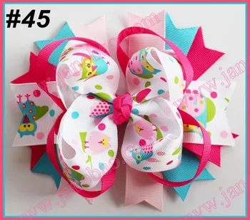

free shipping 50pcs 5.5'' big hair bows girl hair accessories popular hair clips