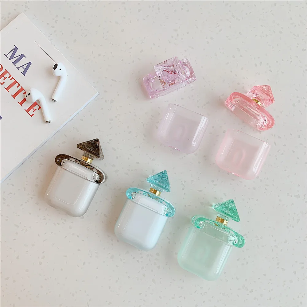 

Luxury perfume bottle Hard case for Airpods 2 Bluetooth Wireless Earphone Cover for Apple Air Pod headphones box accessories