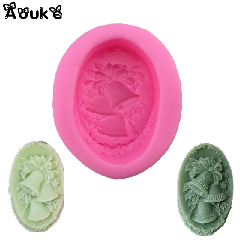 3D Christmas Bell Chocolate Molds Silicone Embossed Cake Mold Biscuits