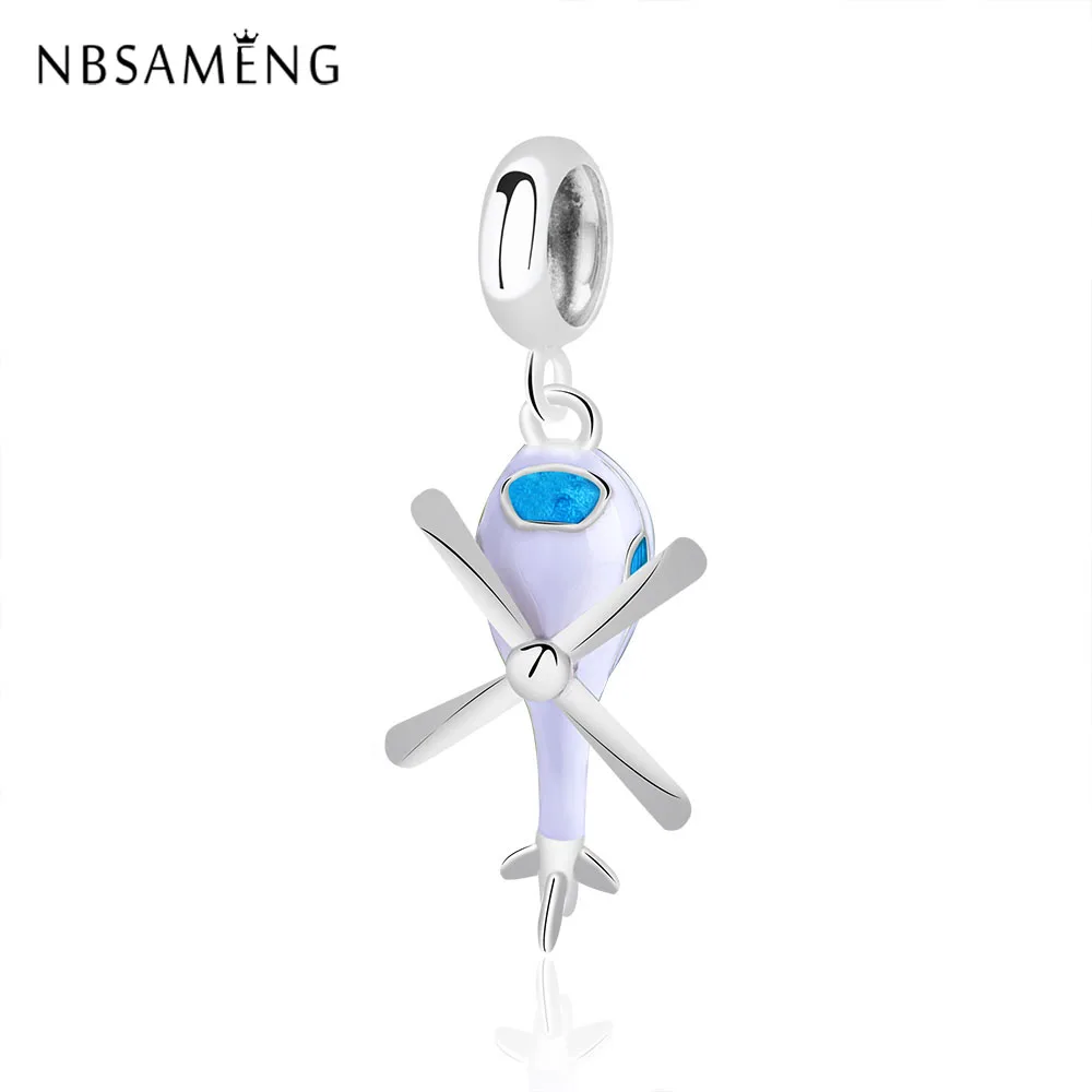 

925 Sterling Silver Fit Pandora Bracelet Bead Charms Helicopter Pendant Charm Beads For Jewelry Making Original DIY Jewelry