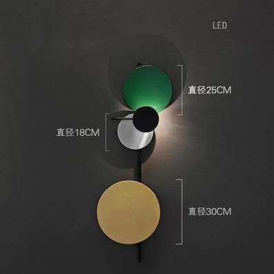 Светодиодный постмодерн железа, розовый, зеленый, синий и красный цвета золотой светодиодный светильник светодиодный настенный светильник Настенный светильник бра для Спальня коридор - Цвет абажура: Green