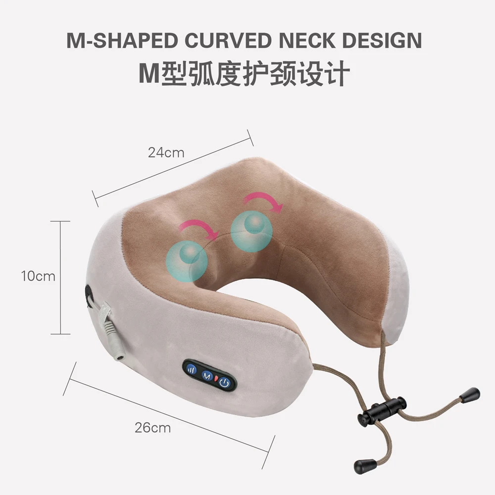 KIKI U Shaped Travel Pillow Neck Car Head Rest memory foam for Travel Office Nap Head Rest Neck Pillow Kneading and vibration KIKI U Shaped Travel Pillow Neck Car Head Rest memory foam for Travel Office Nap Head Rest Neck Pillow Kneading and vibration