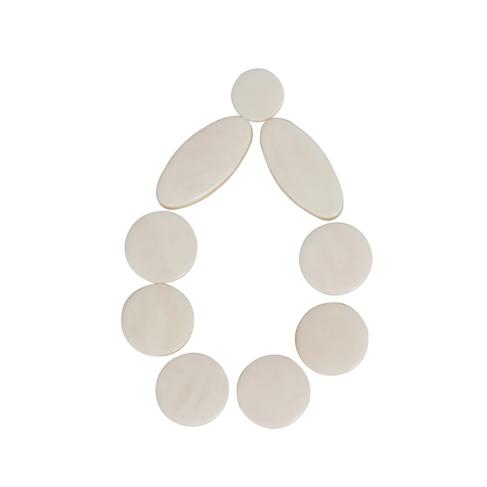 

NEW arrival 9pcs White Mother of Pearl Shell Key Button Inlays for Tenor/ Alto/ Soprano Sax Saxophone