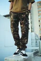 Мужская Повседневная Твердые армии Camo Cargo Joggers молнией и открытым грузов работы брюки