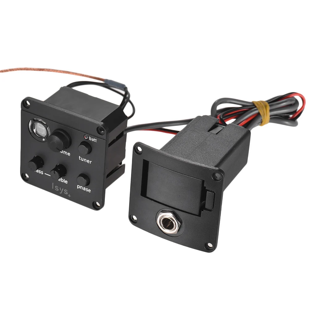 2 band EQ Acoustic Guitar Piezo Pickup System Preamp with Tuning