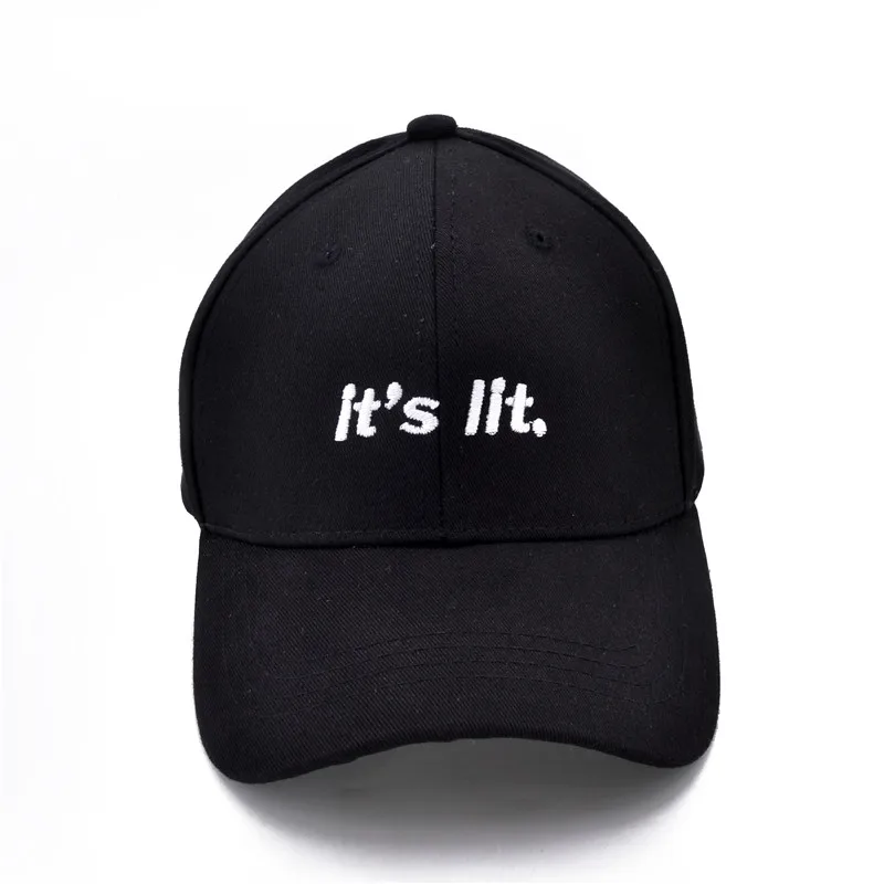 

it's lit. 100% Cotton Embroidery LIT Baseball Cap Trucker Sport Outdoor Women Men Casquette Hat Summer Fashion Snapback hat