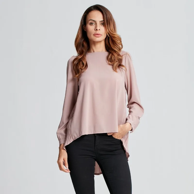 

ZANZEA Autumn 2016 Women Blouses Sexy Casual Loose Chiffon Tops Long Sleeve Oversized Solid Shirts Blusas Plus Size S-6XL