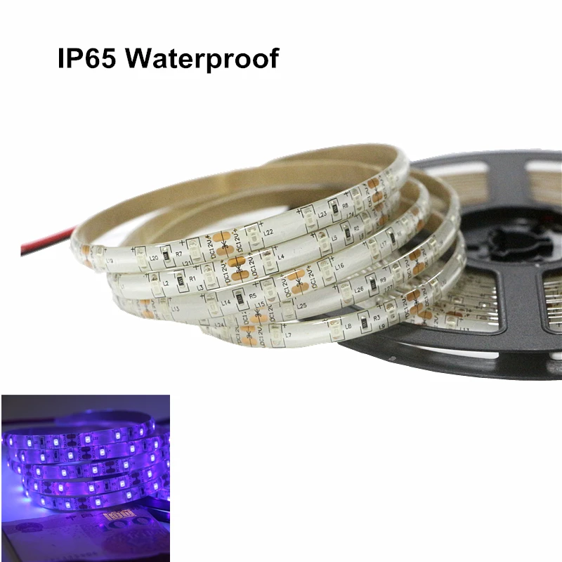 Светодиодный светильник с черными полосками, невидимый 395-405nm УФ ультрафиолетовый УФ-светильник для аквариума 2835 3528 SMD DJ флуоресцентные вечерние светодиодный ленточный светильник