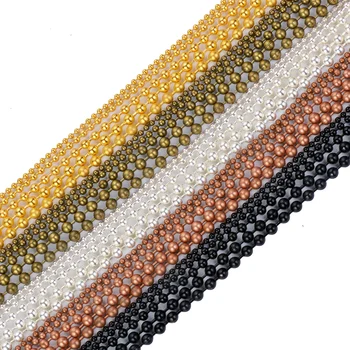 

10m/lot 1.2 1.5 2.0 2.4mm Metal Ball Bead Link Chains Gold Silver Black For DIY Making Jewelry Necklace Bracelet Accessories