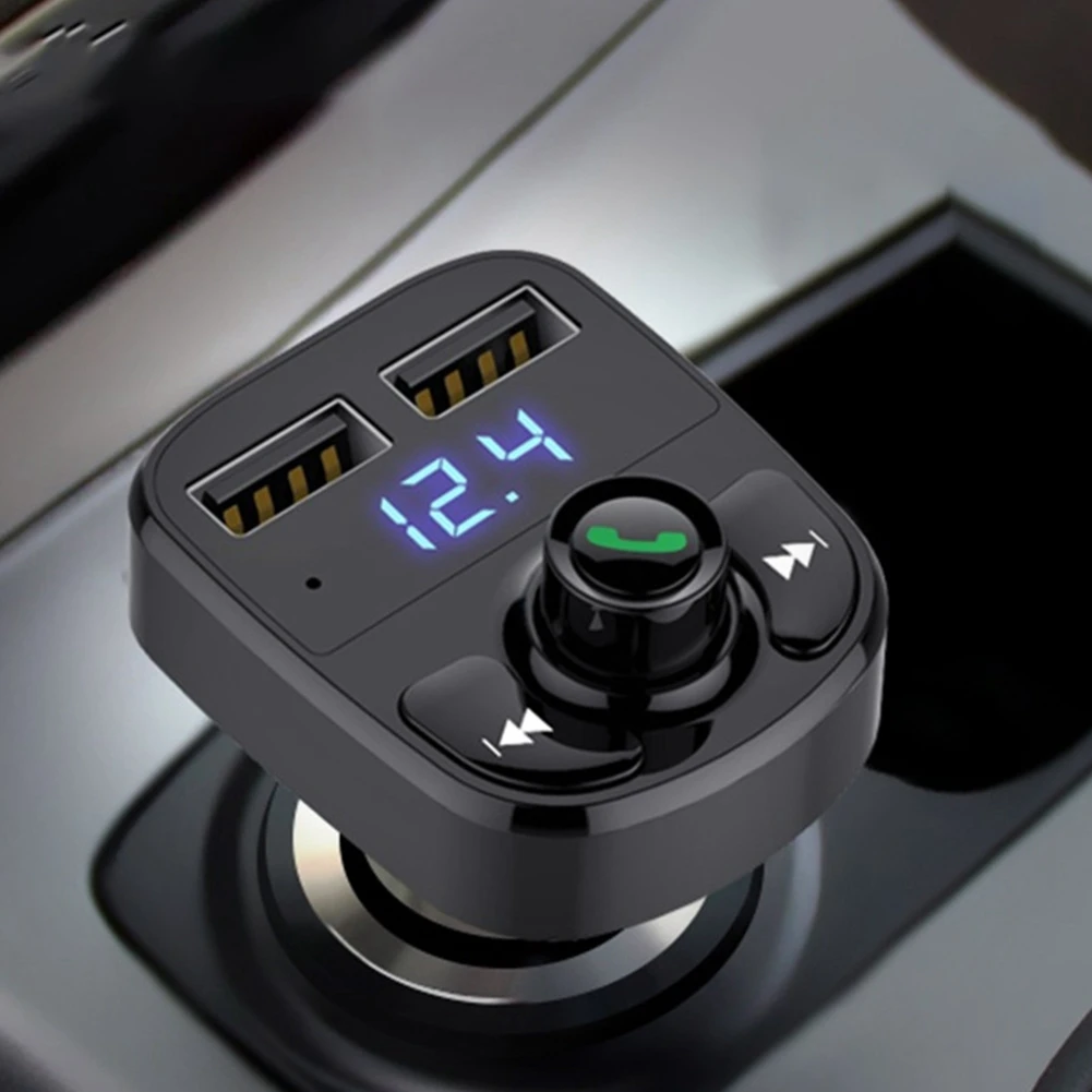 MP3 аудио плеер Dual-USB зарядка, автомобильное зарядное устройство fm-передатчик громкой связи BT Kit Hands-free Автомобильное зарядное устройство