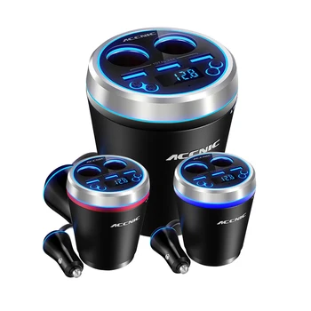 

3 Ports USB Charger With TF/Micro Music MP3 Player Bluetooth Car Kit FM Transmitter HandsFree Cigarette Lighter Adapter Splitter