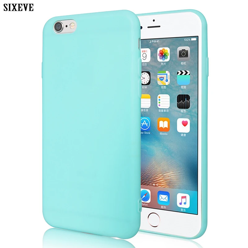 

SIXEVE Soft Silicone Ultra Thin Case For iPhone 6 S 6S 5 5S 5SE X 7 8 Plus 6Plus 6SPlus 7Plus 8Plus Cell Phone Back Cover Casing