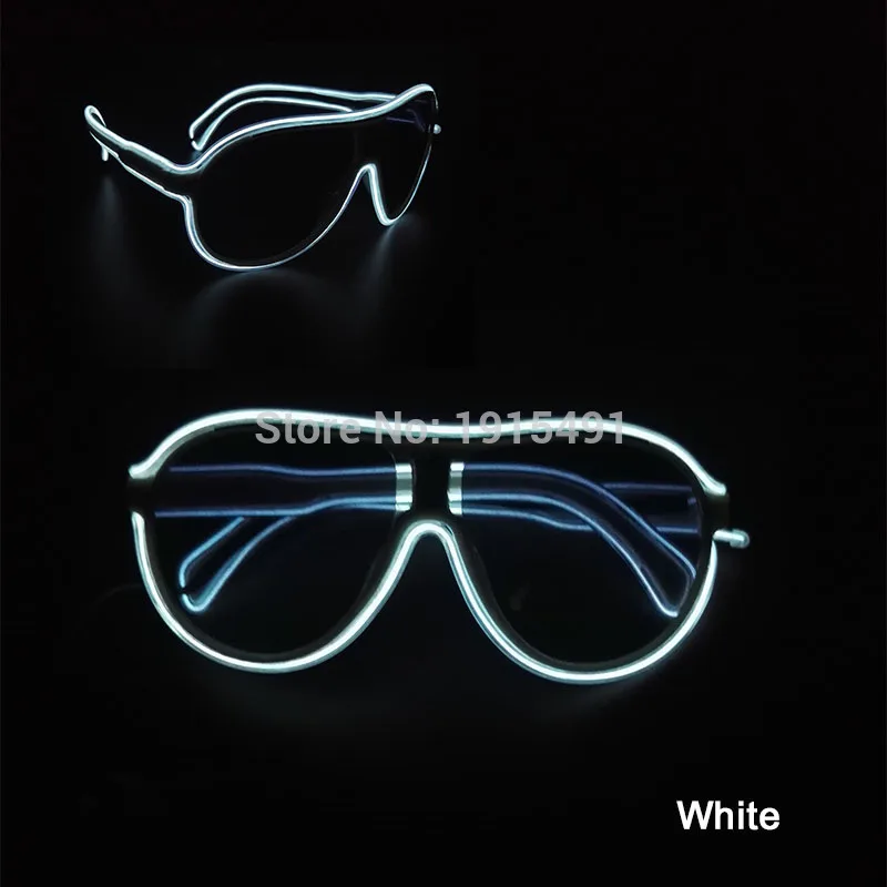 Дизайн прекрасный красочный модный светодиодный неоновые солнцезащитные очки праздничное освещение подходит для детей день рождения декоративные питание от AA - Испускаемый цвет: White