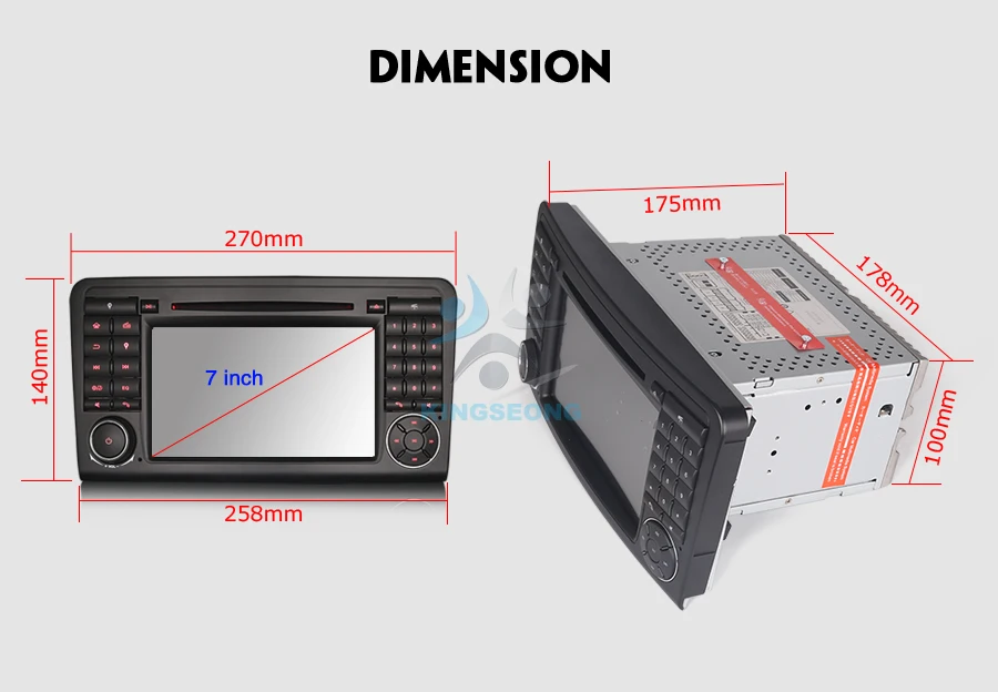 Excellent Android 8.0 Car Stereo DAB+CD GPS SatNav OBD WiFi 4G Radio RDS BT DVD SD Car DVD player for Mercedes Benz ML Class W164 18