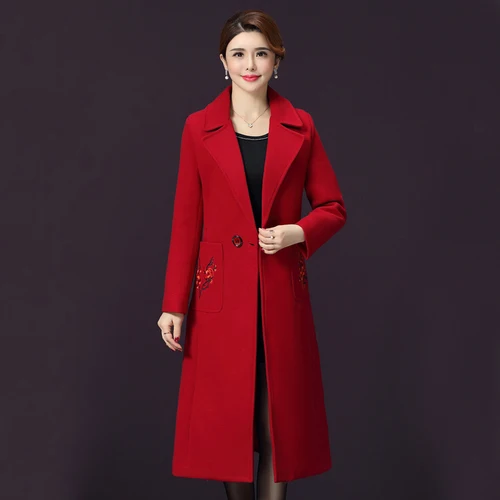 Zihon Manteau Style Mode Automne Tempérament Red Nouveau Bh4f Femelle bh4f Boutonnage D'hiver De Grand 468b Coréenne Vêtements Laine Femmes Code Version 8612 Double Xxxxl 2018 À UWxw8AXxgq