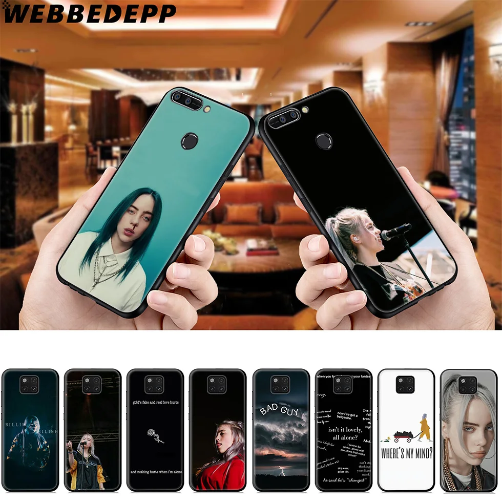 

WEBBEDEPP Billie Eilish Bay Guy Soft Case for Huawei Mate Honor 20 6A 7A 7C 7X 8 9 9X 10 View 20 10 Lite Pro Mate 30 20 Lite Pro