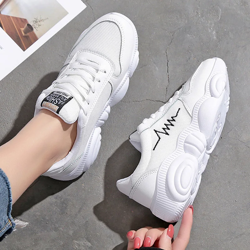 

Women Vulcanize Shoes Spring Women Shoes White Sneakers Breathable Comfort Women Sneakers Fashion Women Flats Tenis Feminino