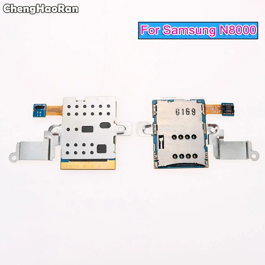 Chenghaoran Sim Card Reader Holder Vassoio Slot Flex Cable Per Samsung Galaxy Note 10.1 N8000 Gt-N8000