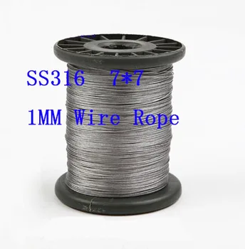 

100 meters,SS316 material, 1mm dia, 7*7 Structure,Stainless Steel Wire Rope Hanging clothes Fishing rope