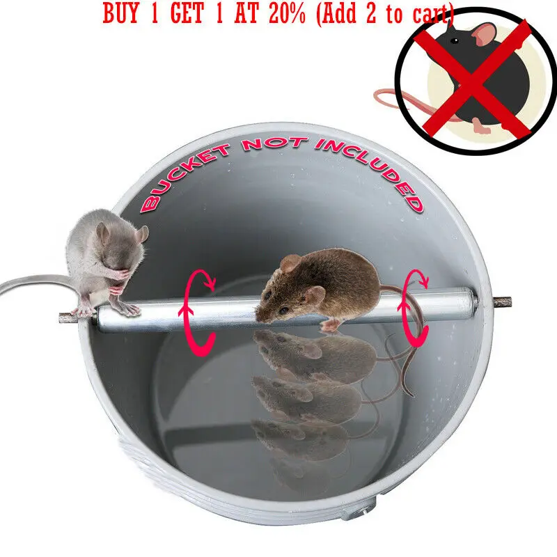 

Stainless Stee Useful Log Roll Bucket Mice Mouse Rat Roll Trap Mouse Rodent Rolling Spinning Rod Rotary Catch Mousetrap Roller