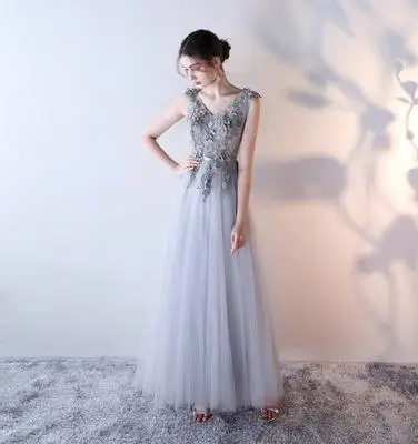 Новинка женское вечернее платье Чонсам китайский женский сценический шоу платья Элегантное красное свадебное платье подружки невесты повседневное женское Qipao - Цвет: Light Gray B