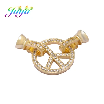 

Juya Supplies For Jewelry Handmade Pearls Fastener Peace Charm Connector Clasp For Handmade Pearls DIY Jewelry Accessories
