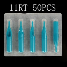 YILONG синие одноразовые наконечники татуировки 50 шт/Партия круглый наконечник татуировки одноразовая насадка наконечник 11RT
