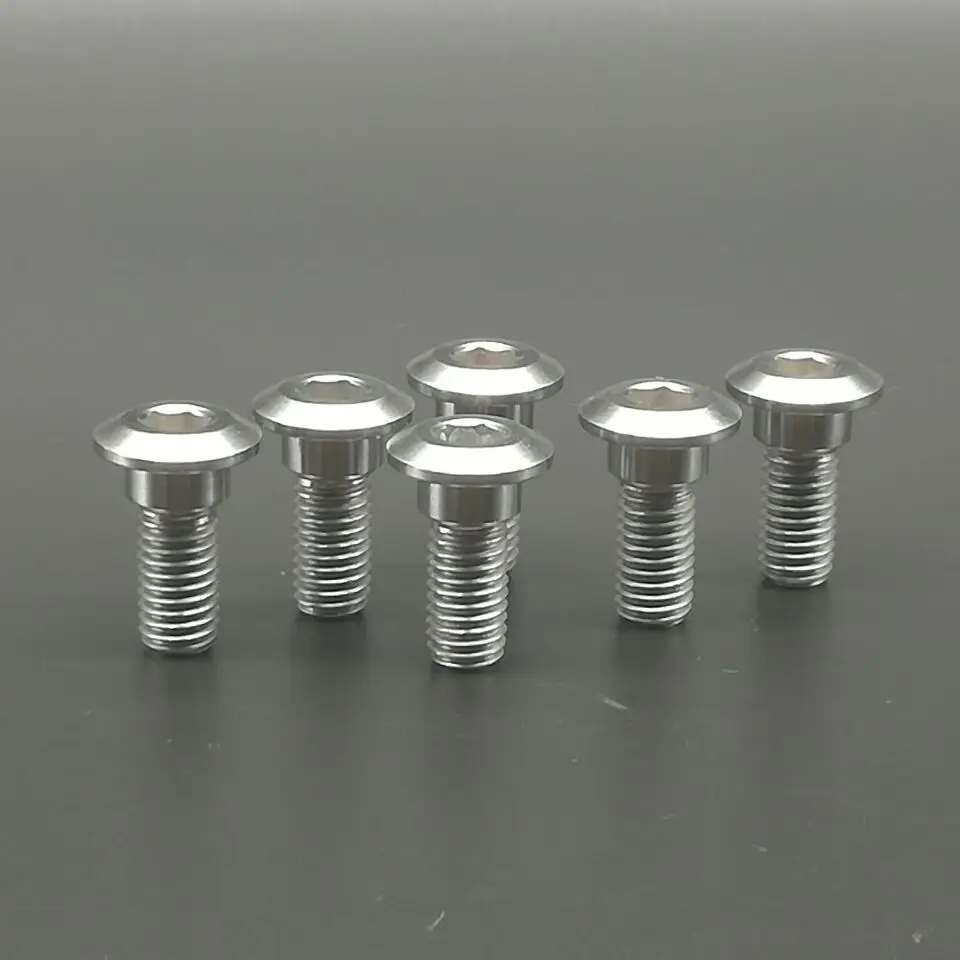 6Pcs/lot Titanium Ti Motorcycle Bike Rotor Bolt Screw Motorbike Rear