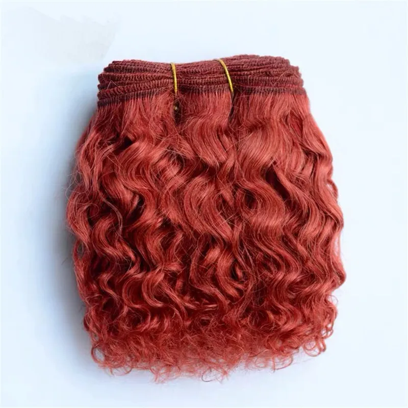 Шерстяные волосы для наращивания, 15 см, утки для волос, оранжевый, хаки, розовый, коричневый, вьющиеся кукольные волосы, парики для BJD/SD, самодельные кукольные парики